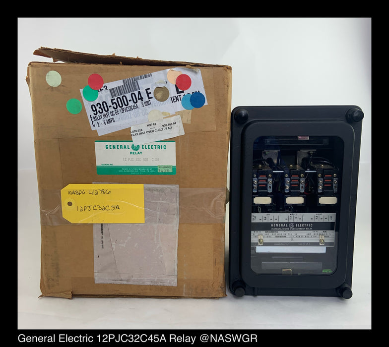 GE 12PJC32C45A Instantaneous Overcurrent Relay - 6 Amp - Unused