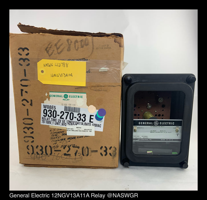 GE 12NGV13A11A Undervoltage Relay - 120vAC - Unused Surplus