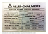 Allis Chalmers FC-750A Circuit Breaker (E/O,D/O) - 1200 Amp