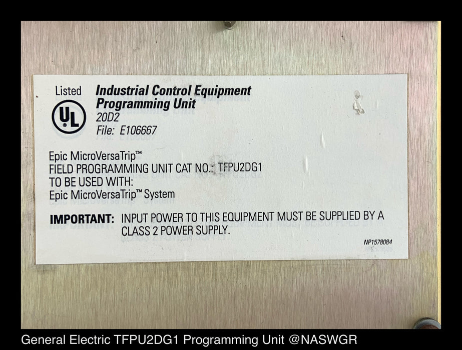 General Electric TFPU2DG1 Field Programming Unit