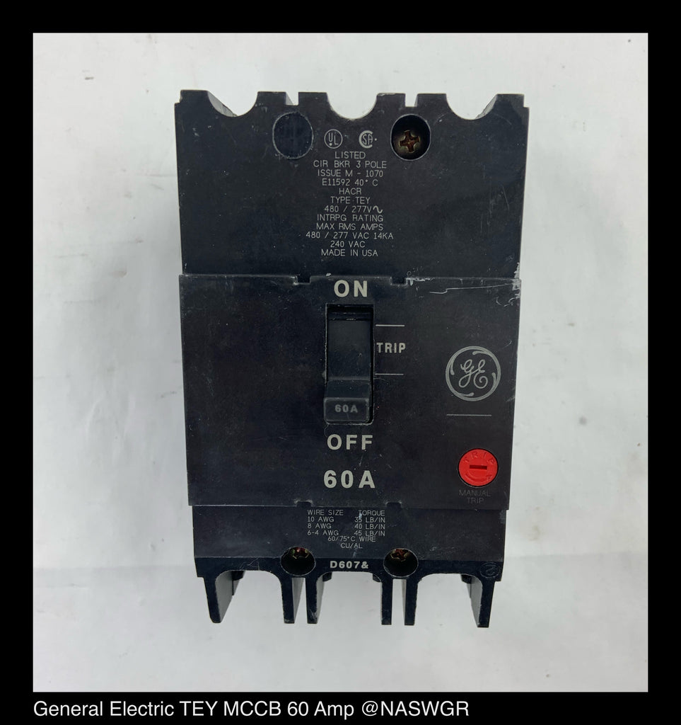General Electric TEY360 Molded Case Circuit Breaker - 60 Amp
