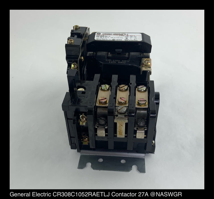 General Electric CR308C1052RAETLJ Non-Reversing Starter - 27 A, 120v Coil