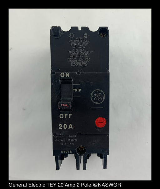 General Electric TEY220 Molded Case Circuit Breaker - 20 Amp
