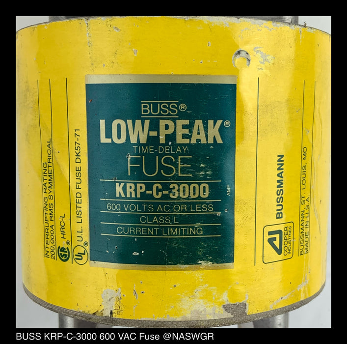 BUSS KRP-C-3000 Time-Delay Fuse ~ 600 V