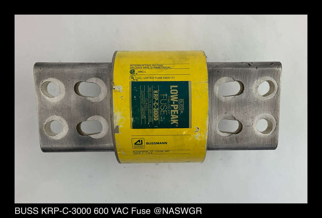 BUSS KRP-C-3000 Time-Delay Fuse ~ 600 V