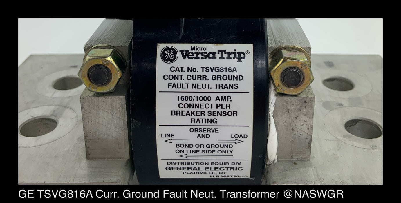 General Electric TSVG816A Continuous Current Ground Fault Neutral Transformer