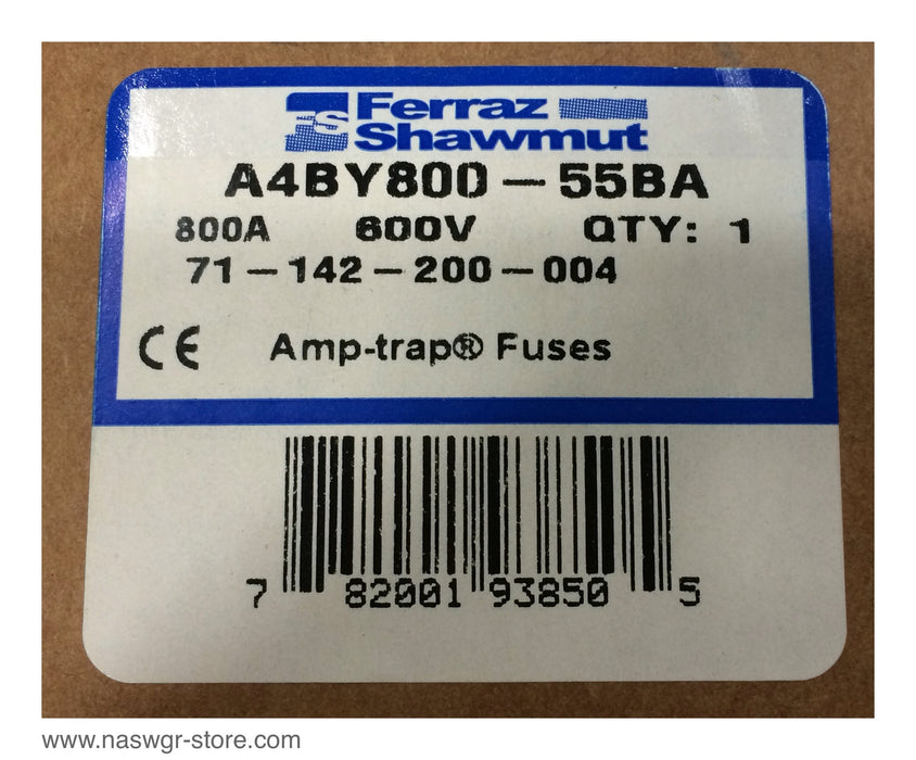 A4BY800-55BA , Ferraz Shawmut A4BY800-55BA Current Limiting Fuse