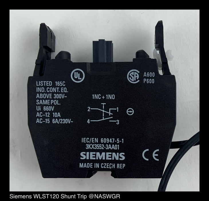 Siemens WLST120 Shunt Trip