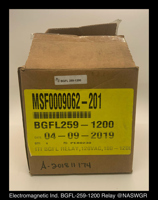 ITI BGFL259-1200 Ground Fault Relay - Unused Surplus