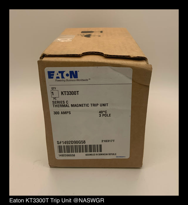 Eaton KT3300T Thermal Magnetic Trip Unit 300 A - 1492D90G58 - Unused Surplus