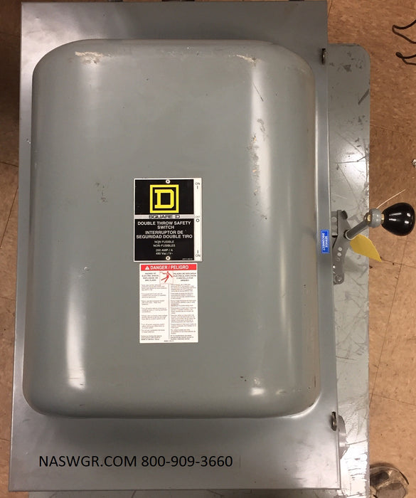 Square D 82344 Double Throw Safety Switch