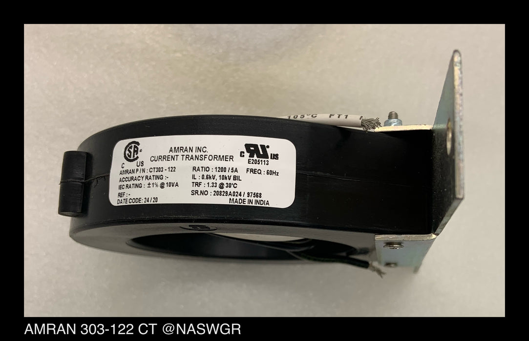Amran CT303-122 Current Transformer - 1200:5 Amp - Unused