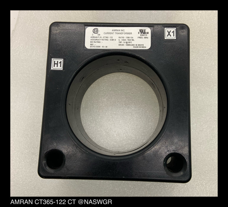 Amran CT365-122 Current Transformer - 1200:5 Amp - Unused