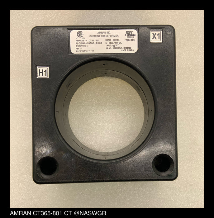 Amran CT365-801 Current Transformer - 800:5 Amp - Unused