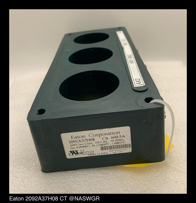 Eaton 2092A37H08 Current Transformer - 600:5 - Unused