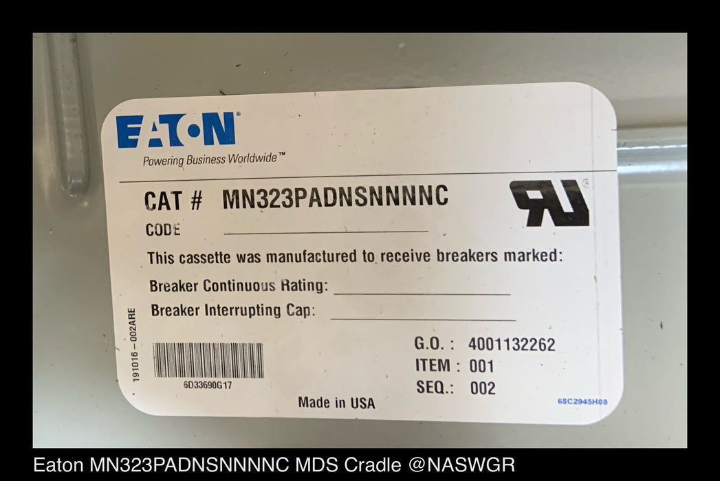 Eaton MN323PADNSNNNNC Magnum Universal Cassette - 2500-3200 Amp - Unused