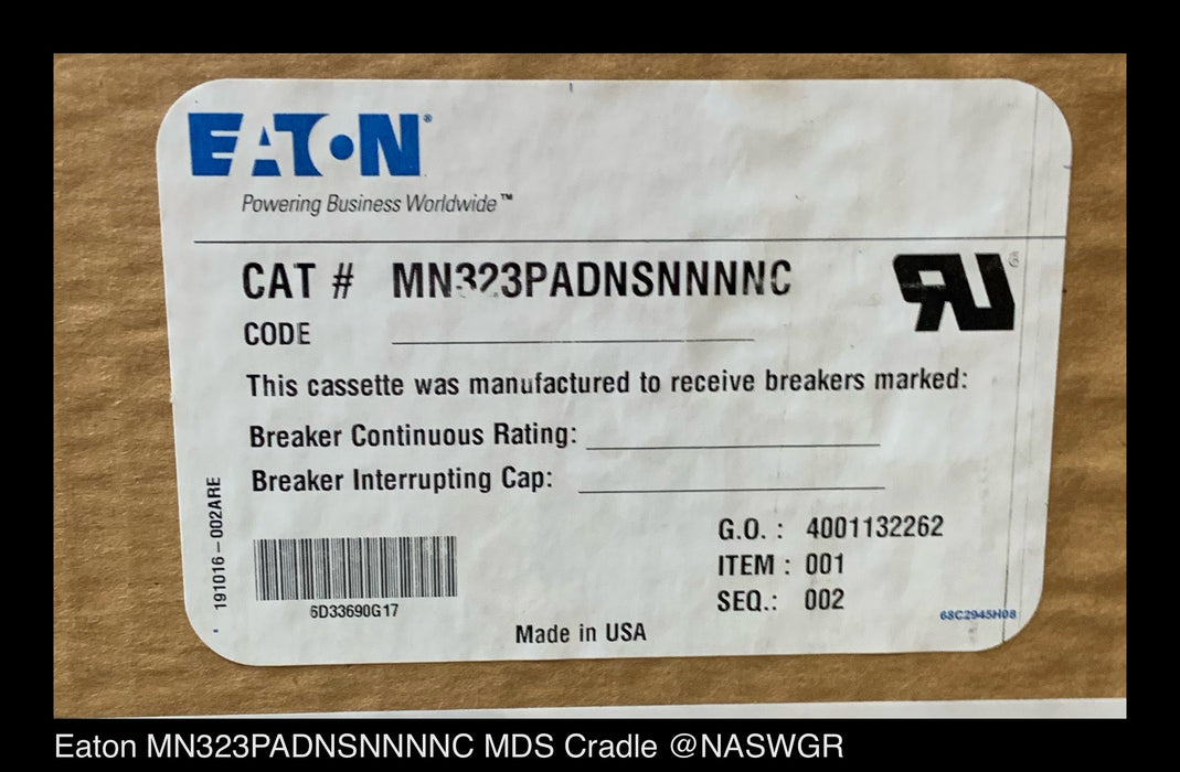 Eaton MN323PADNSNNNNC Magnum Universal Cassette - 2500-3200 Amp - Unused