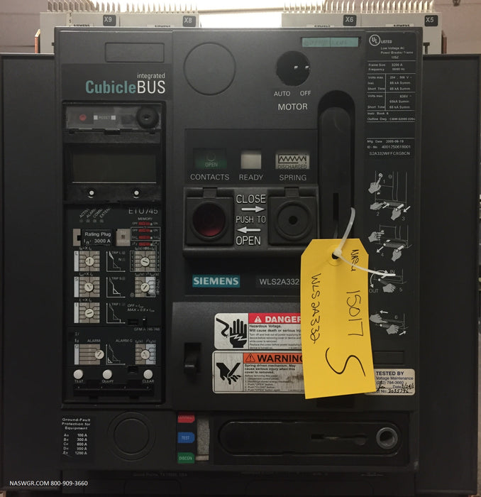Siemens WL WLS2A332 Circuit Breaker (M/O,D/O) - 3000 Amp