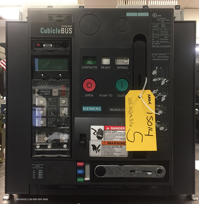 Siemens WL WLN2A316 Circuit Breaker (M/O,D/O) - 1200 Amp