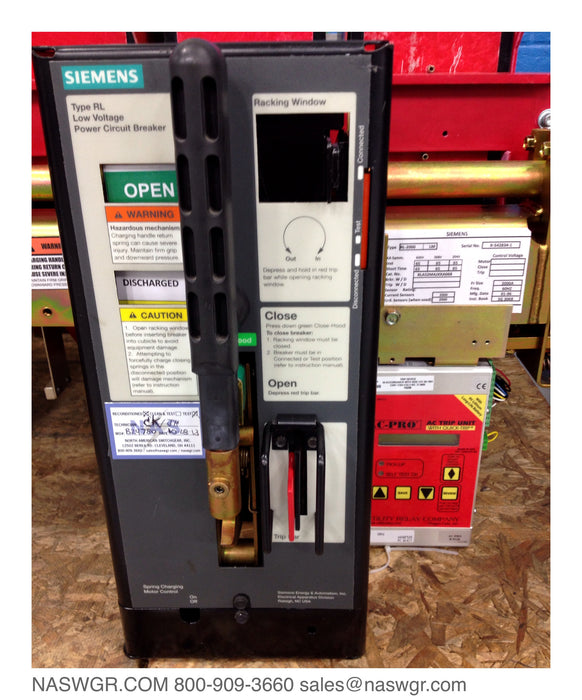 Siemens RL-2000 Circuit Breaker (M/O,D/O) - 2000 Amp - Class A Reconditioned with AC-Pro