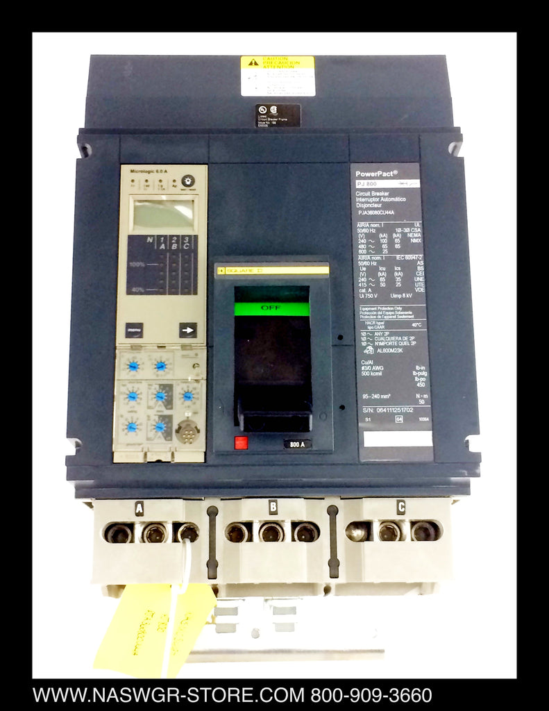 Square D PowerPacet PJ800 Circuit Breaker - 800 Amp
