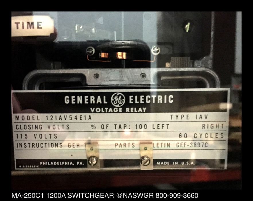 MA-250C1 Switchgear ~ Allis Chalmers MA-250C1 1200 Amp Switchgear