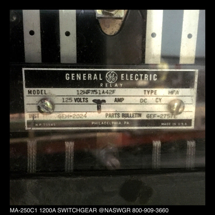 MA-250C1 Switchgear ~ Allis Chalmers MA-250C1 1200 Amp Switchgear