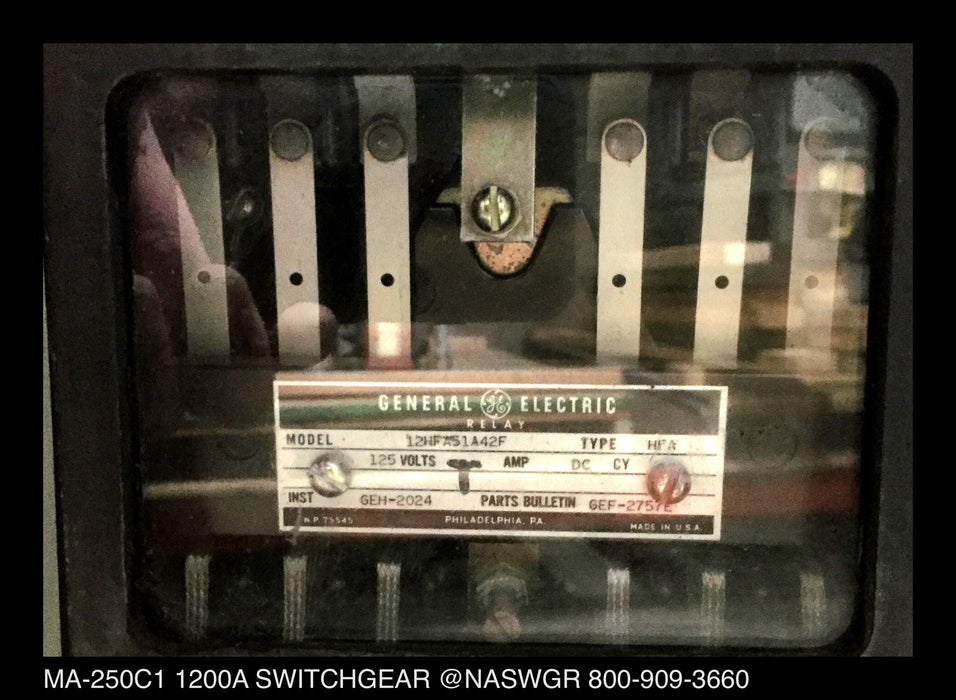 MA-250C1 Switchgear ~ Allis Chalmers MA-250C1 1200 Amp Switchgear