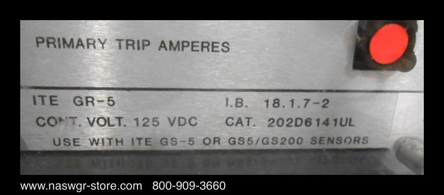202D6141UL ~ ITE 202D6141UL Ground Fault Relay