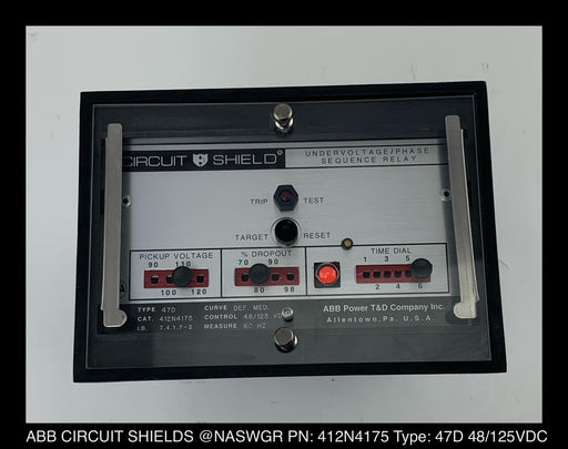 ABB 412N4175 Circuit Shield Undervoltage Phase Sequence Relay