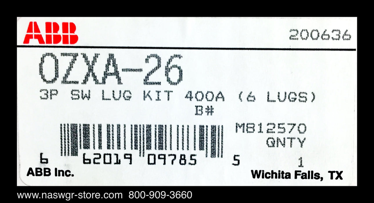 OZXA-26 ~ ABB OZXA-26 Lugs