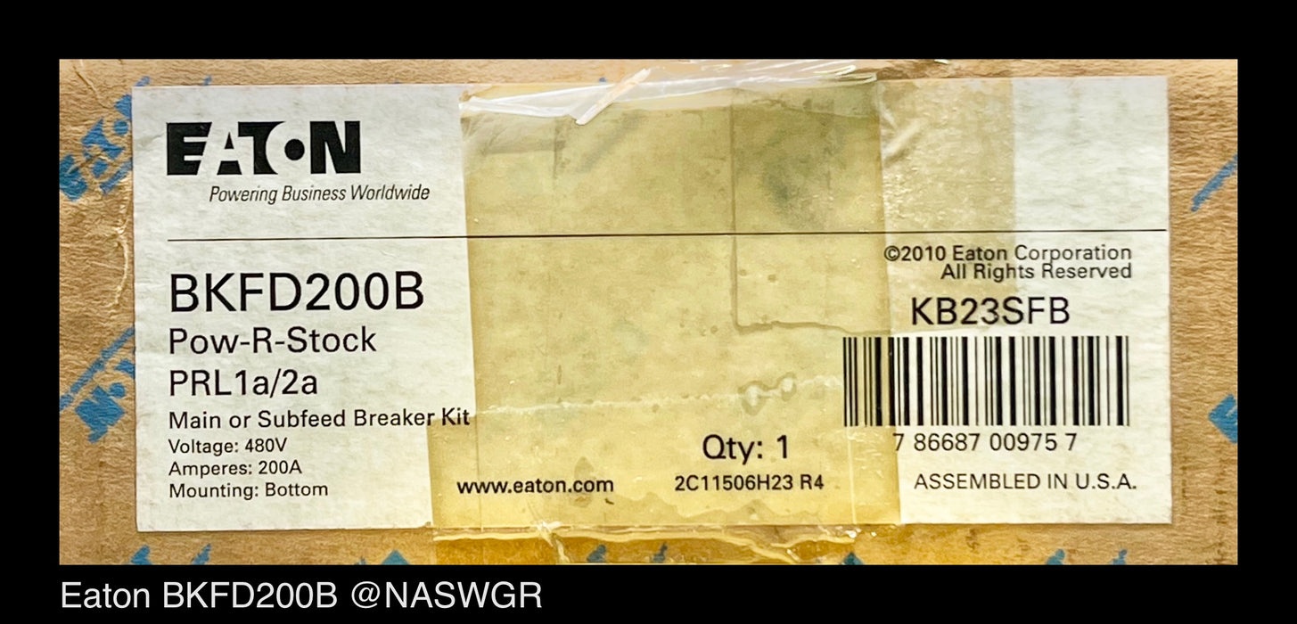 Eaton BKFD200B Main or Subfeed Breaker Kit - 200 Amp - Unused