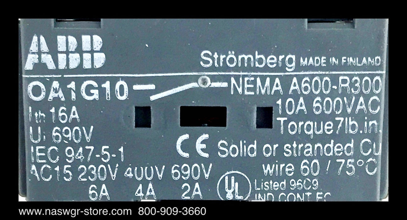 OA1G10 ~ ABB OA1G10 Auxiliary Contact