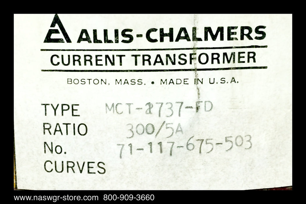 MCT-2737-FD ~ Allis Chalmers MCT-2737-FD Current Transformer