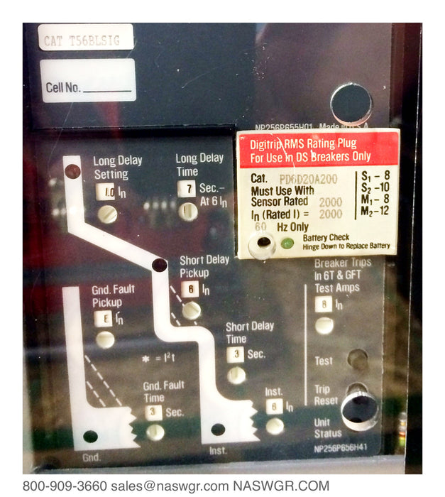 Westinghouse DS-420 Circuit Breaker, Manually Operated, Drawout, 2000A DS Circuit Breaker, Retrofitted with the solid state trip of your choice