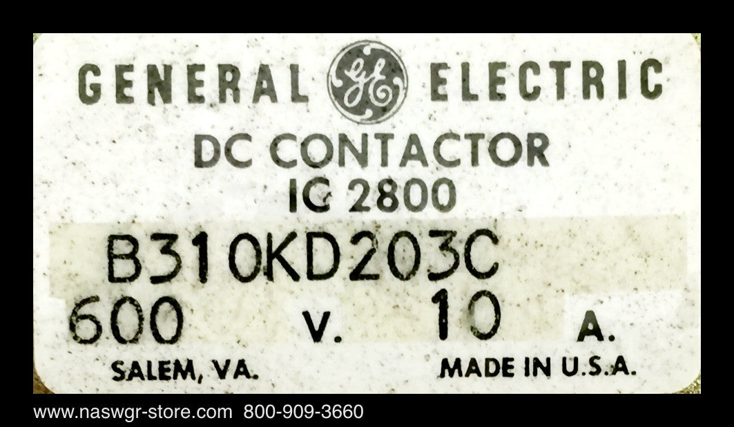 B310KD203C ~ GE B301KD203C Contactor