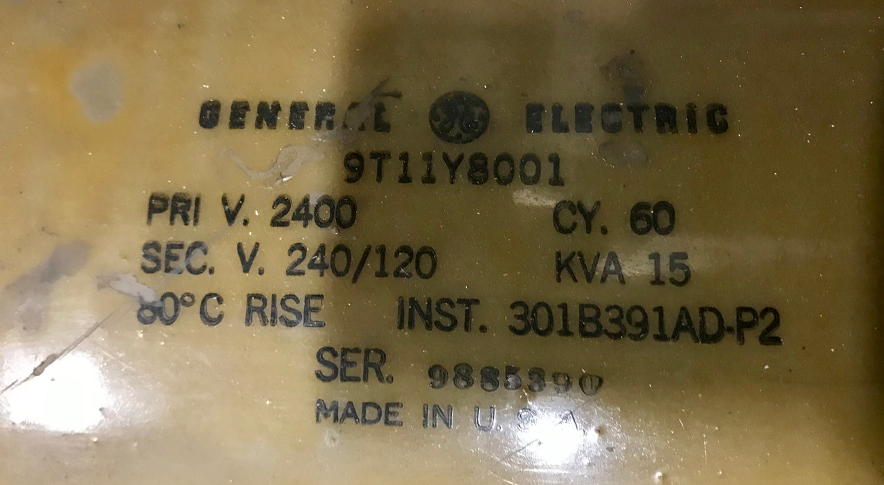 GE 9T11Y8001 Control Power Transformer