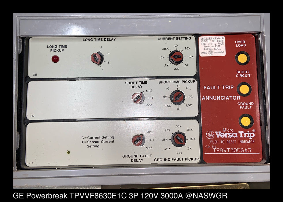 GE TPVVF8630E1C Power Break ~ 3000 Amp