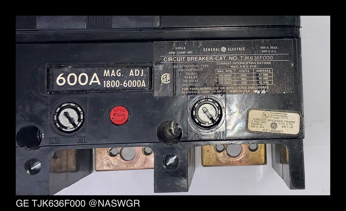 General Electric TJK636500 Molded Case Circuit Breaker - 500 Amp