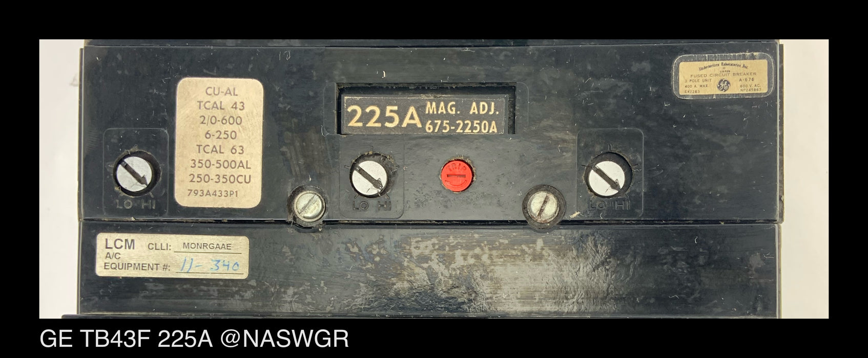 GE Tri-Break TB43F Molded Case Circuit Breaker