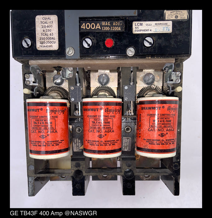 GE Tri-Break TB43F Molded Case Circuit Breaker - 400 Amp