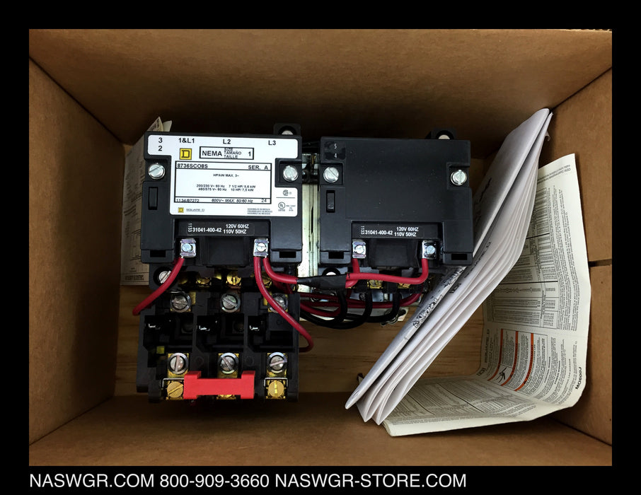 Square D 8736SCO8V02S NEMA Size 1 Reversing Starter