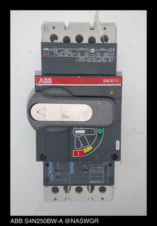 ABB S4N250BW Circuit Breaker with Rotary Handle - 250 Amp