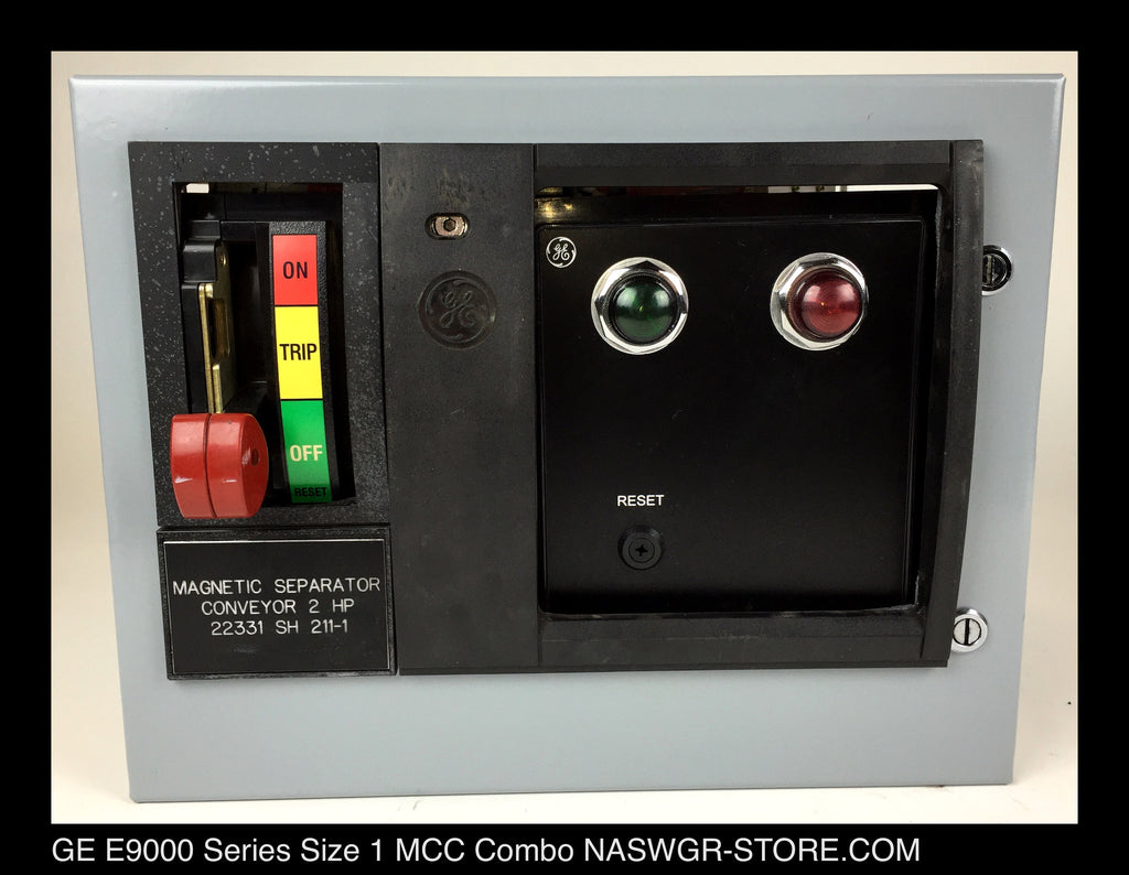 GE E9000 SIZE 1 COMBINATION ~ GE 9000 SERIES BREAKER STYLE COMBINATION MCC BUCKETS 12"