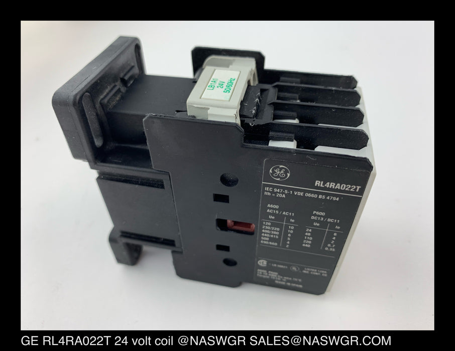 General Electric RL4RA022T Relay CAT#: LB1A1 24V