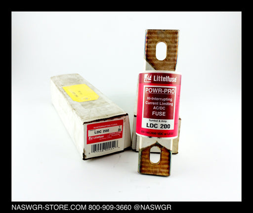 Littlefuse LDC200 Hi-Interrupting Current Limiting AC/DC Fuse ~ Unused Surplus