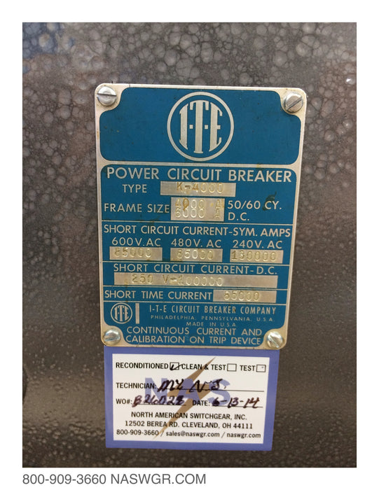 ITE K-4000 Circuit Breaker (E/O,D/O) - 4000 Amp