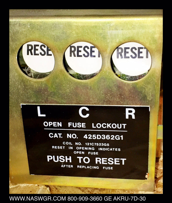 General Electric AKRU-7D-30 Fused Circuit Breaker (E/O,D/O) - 800 Amp