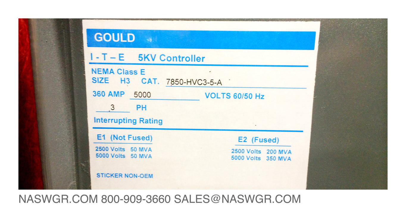 7850-HVC3-5-A , ITE 7850-HVC3-5-A Contactor , 7850 Contactor