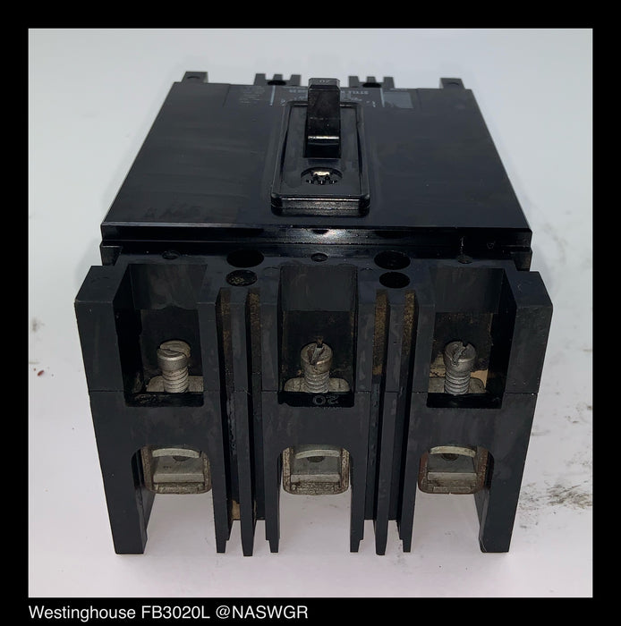 Westinghouse FB3020L Molded Case Circuit Breaker ~ 20 Amp